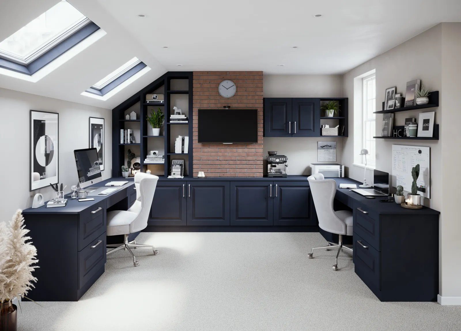Fitted home office with integrated joinery