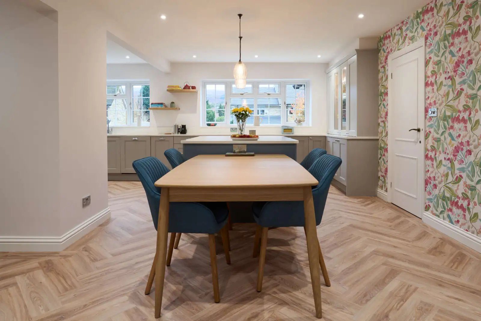 Bespoke kitchen with dining area