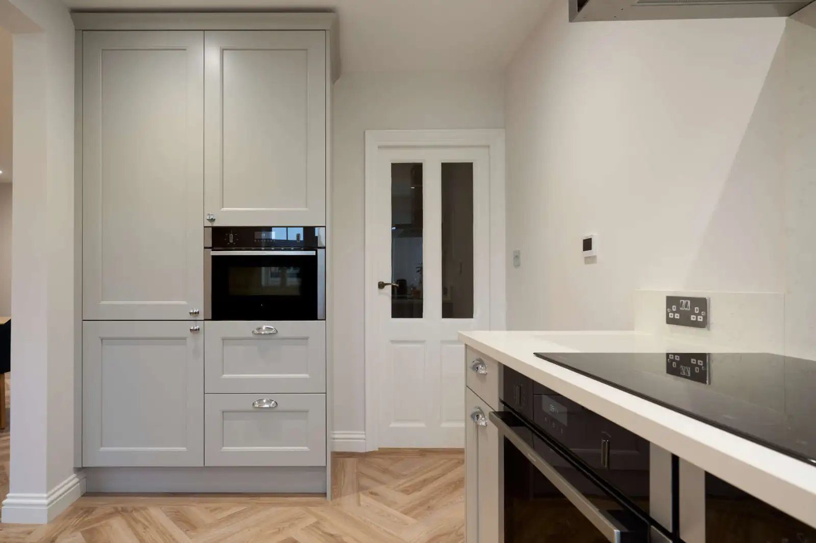 Light grey shaker kitchen, show-home spec