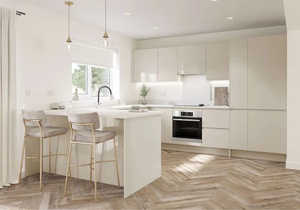 Clean contemporary kitchen, show-home spec